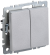 IEK BRITE Выключатель 2-клавишный проходной 10А безвинтовое крепление ВС11-2-6-БрА алюминий IEK, BR-V22-0-10-1-K47