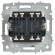 IEK BRITE Выключатель 2-клавишный проходной 10А безвинтовое крепление ВС11-2-6-БрА алюминий IEK, BR-V22-0-10-1-K47