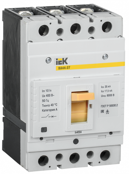 IEK Автоматический выключатель ВА44-37 3Р 400А 35кА IEK, SVA4410-3-0400-35
