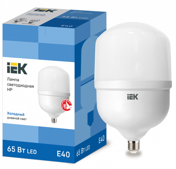 IEK Лампа светодиодная HP 65Вт 230В 6500К E40 IEK, LLE-HP-65-230-65-E40
