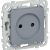 FLITE Розетка без заземления с защитными шторками безвинтовое крепление 10А РСш01-1-ФлМ маренго IEK, FI-R13-10-1-K35