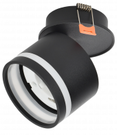 LIGHTING Светильник 4033 встраиваемый поворотный под лампу GX53 черный IEK, LT-UVB0-4033-GX53-1-K02