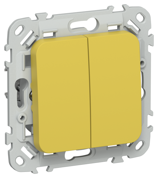 IEK FLITE Выключатель жалюзи с блокировкой 10А ВЖ42-2-0-ФлЖК желтый карри IEK, FI-V15-0-10-K44