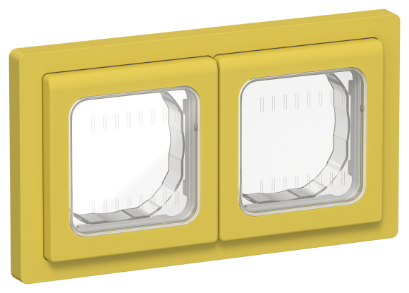 IEK FLITE Рамка 2-местная IP55 Рпро-2-55-ФлЖК желтый карри IEK, FI-M20-32-55-K44