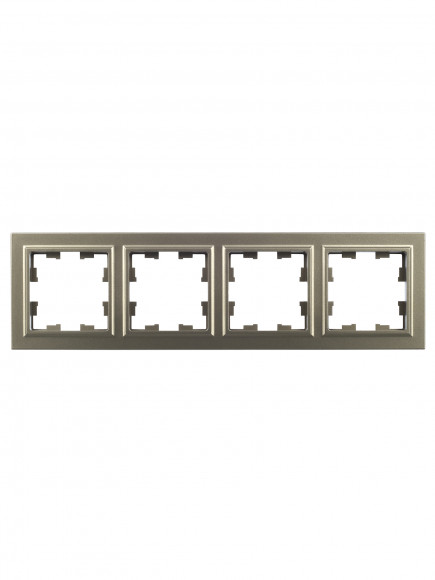 IEK BRITE Рамка 4-местная РУ-4-БрШ шампань , BR-M42-K37
