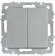 IEK BRITE Выключатель 2-клавишный перекрестный 10А ВС10-2-3-БрА алюминий IEK, BR-V23-0-10-K47