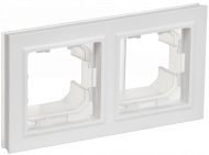 BRITE Рамка 2-местная IP44 РУ-2-БрАБ-44 арктический белый , BR-M22-44-K91