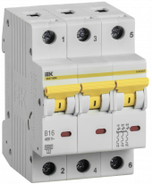 KARAT Автоматический выключатель ВА47-60M 3P B 16А 6кА IEK, MVA31-3-016-B
