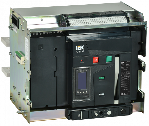 IEK ARMAT AR-A4V TY25 4P W HR Выключатель автоматический воздушный 125кА расцепитель TY 2500А 4P выдвижной с аксессуарами ~220-240В: реле отключения, реле включения, моторный привод IEK, AR-ACB-4VF-125-2500A-TYCF