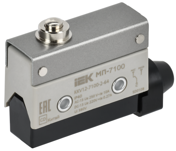 IEK Микропереключатель концевой МП-7100 толкатель IP40 IEK, KKV12-7100-2-64