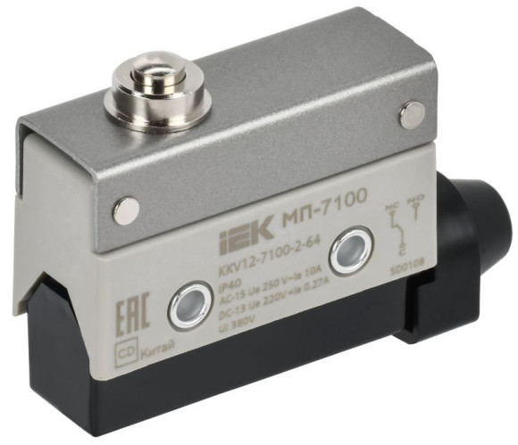 IEK Микропереключатель концевой МП-7100 толкатель IP40 IEK, KKV12-7100-2-64