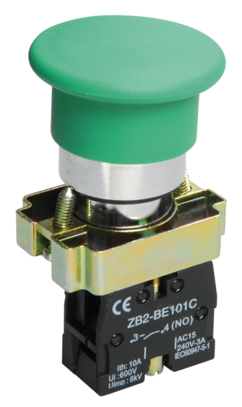 IEK Кнопка управления LAY5-BC31"Грибок" без подсветки зеленая 1NO IEK, BBG70-BC-K06 IEK Кнопка управления LAY5-BC31"Грибок" без подсветки зеленая 1NO IEK, BBG70-BC-K06