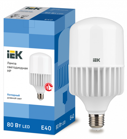 IEK Лампа светодиодная HP 80Вт 230В 6500К E40 IEK, LLE-HP-80-230-65-E40