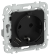 IEK FLITE Розетка 1-местная с заземлением с защитными шторками 16А с USB A+A 3,1А безвинтовое крепление РСЮша11-1-ФлЧ черный IEK, FI-R14-16-1-U21-D31-K02