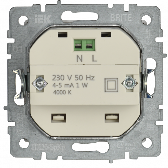 IEK BRITE Подсветка светодиодная встраиваемая ПЛ20-БрКр бежевый IEK, BR-FL20-K10 IEK BRITE Подсветка светодиодная встраиваемая ПЛ20-БрКр бежевый IEK, BR-FL20-K10
