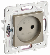 SKANDY Розетка без заземления с защитными шторками 10А SK-R01Sh шампань , SK-R13-10-K37