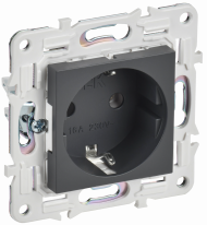 SKANDY Розетка с заземлением без защитных шторок 16А SK-R05T титан , SK-R11-16-K48