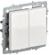 IEK BRITE Выключатель 2-клавишный проходной 10А безвинтовое крепление ВС11-2-6-БрБ белый IEK, BR-V22-0-10-1-K01