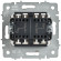 IEK BRITE Выключатель 2-клавишный проходной 10А безвинтовое крепление ВС11-2-6-БрБ белый IEK, BR-V22-0-10-1-K01