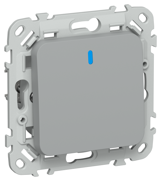 IEK FLITE Выключатель 1-клавишный 2-полюсный проходной с индикацией 10А ВС6/21-1-1-ФлС серый IEK, FI-V12-1-10-1-2-K03