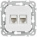 IEK FLITE Розетка 2-местная компьютерная RJ45 категория 5Е UTP РК5е-2-0-ФлЖ жемчуг IEK, FI-K22-1-K36