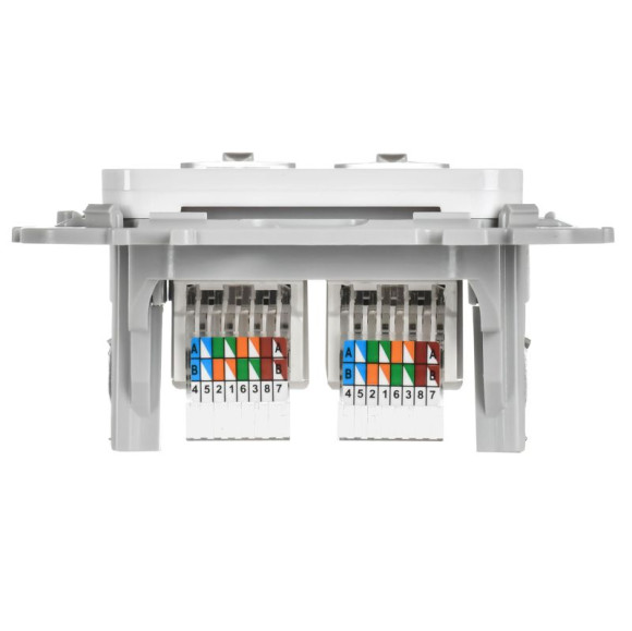 IEK FLITE Розетка 2-местная компьютерная RJ45 категория 5Е UTP РК5е-2-0-ФлЖ жемчуг IEK, FI-K22-1-K36