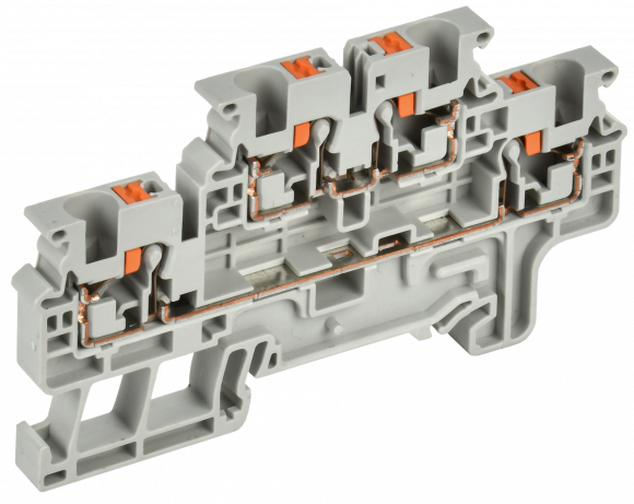 IEK Колодка клеммная CP-ML двухуровневая 4мм2 серая IEK, YCT23-00-2-K03-004