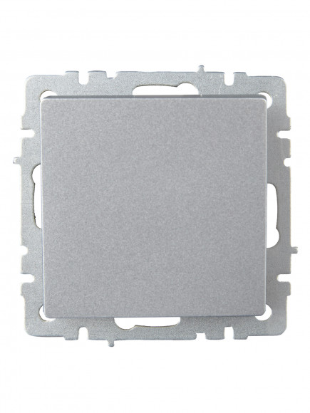 IEK BRITE Выключатель 1-клавишный проходной 10А ВС10-1-6-БрА алюминий , BR-V12-0-10-K47