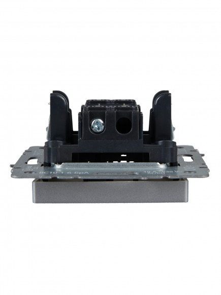 IEK BRITE Выключатель 1-клавишный проходной 10А ВС10-1-6-БрА алюминий , BR-V12-0-10-K47