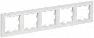 BRITE Рамка 5-местная РУ-5-БрАБ арктический белый , BR-M52-K91