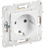 SKANDY Розетка с заземлением без защитных шторок 16А SK-R05W арктический белый , SK-R11-16-K01