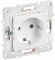 IEK SKANDY Розетка с заземлением без защитных шторок 16А SK-R05W арктический белый , SK-R11-16-K01