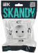 IEK SKANDY Розетка с заземлением без защитных шторок 16А SK-R05W арктический белый , SK-R11-16-K01