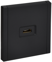 FORTE&PIANO Розетка HDMI FP140M металл черный IEK, FP-H10-M-K02