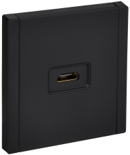 FORTE&PIANO Розетка HDMI FP140M металл черный IEK, FP-H10-M-K02
