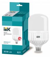 Лампа светодиодная HP 30Вт 230В 4000К E27 IEK, LLE-HP-30-230-40-E27 Лампа светодиодная HP 30Вт 230В 4000К E27 IEK, LLE-HP-30-230-40-E27