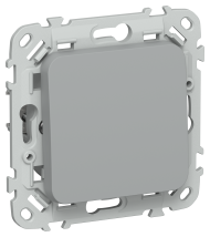 FLITE Выключатель 1-клавишный 10А ВС11-1-0-ФлС серый IEK, FI-V10-0-10-1-K03