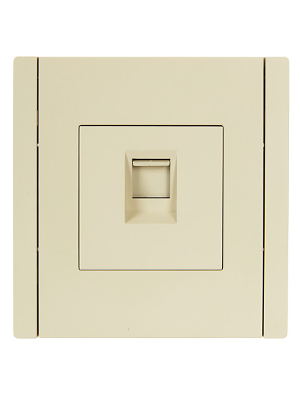 IEK FORTE&PIANO Розетка компьютерная RJ45 кат.6 FP431 ваниль , FP-K10-2-K10
