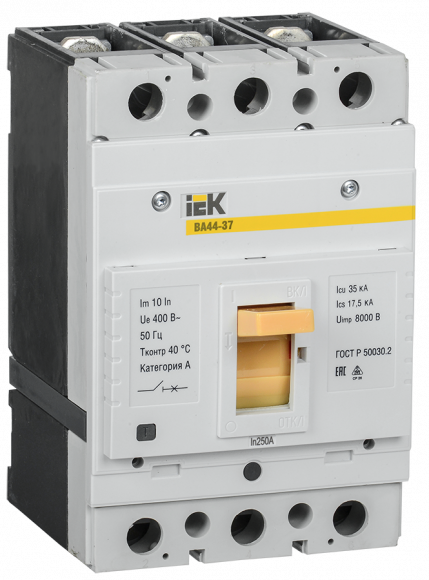 IEK Автоматический выключатель ВА44-37 3Р 250А 35кА IEK, SVA4410-3-0250-35