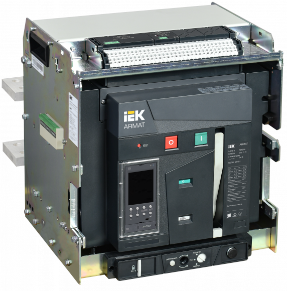 IEK ARMAT AR-A4S TD32 3P W HR Выключатель автоматический воздушный 85кА расцепитель TD 3200А 3P выдвижной с аксессуарами ~220-240В: реле отключения, реле включения, моторный привод IEK, AR-ACB-3VF-085-3200A-TDCF