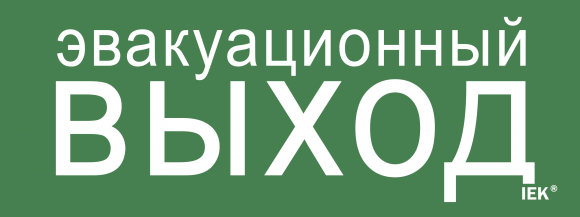 IEK Этикетка самоклеящаяся 240х90мм "Эвакуационный выход" IEK, LPC10-1-24-09-EVV