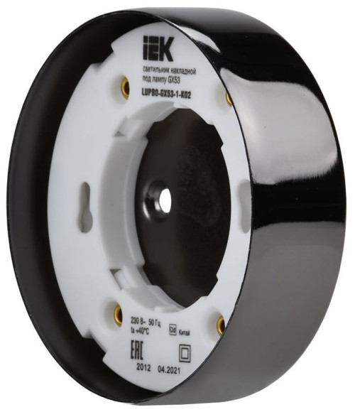 IEK LIGHTING Светильник 4113 накладной под лампу GX53 черный IEK, LUPB0-GX53-1-K02