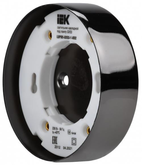 IEK LIGHTING Светильник 4113 накладной под лампу GX53 черный IEK, LUPB0-GX53-1-K02
