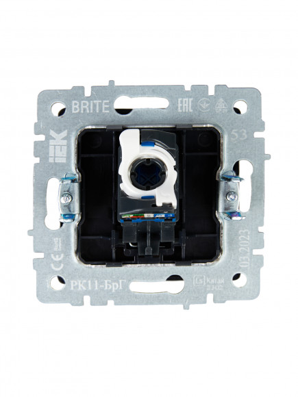 IEK BRITE Розетка компьютерная RJ45 кат.6 РК11-БрГ графит , BR-K10-2-K53