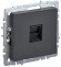 IEK BRITE Розетка компьютерная RJ45 кат.6 РК11-БрГ графит , BR-K10-2-K53