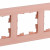 BRITE Рамка 3-местная РУ-3-2-БрП стекло персиковый матовый IEK, BR-M32-G-31-K96
