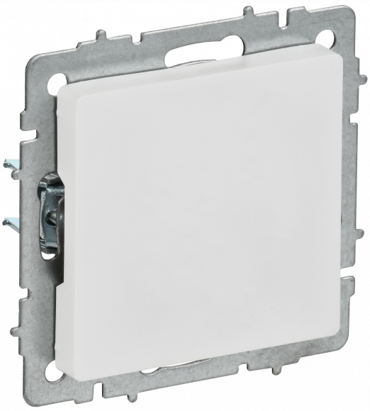 IEK BRITE Заглушка с суппортом МЗ10-БрАБ арктический белый , BR-PL10-K91