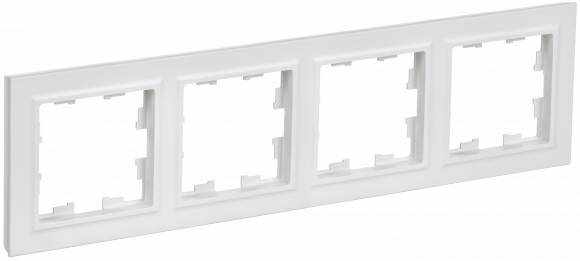 IEK BRITE Рамка 4-местная РУ-4-БрАБ арктический белый , BR-M42-K91