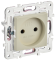 IEK SKANDY Розетка без заземления без защитных шторок 10А SK-R02B бежевый , SK-R10-10-K10