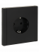 IEK FORTE&PIANO Розетка 1-местная с заземлением с защитными шторками винтовое крепление 16А FP115 черный , FP-R14-16-K02